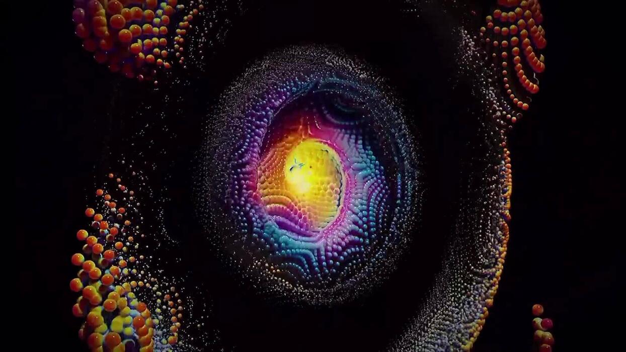 1244x700 3D kaleidoscope mandala abstract background of trippy art psychedelic trance to open third eye with visuals energy chakra futuristic audiovisual vj seamless loop