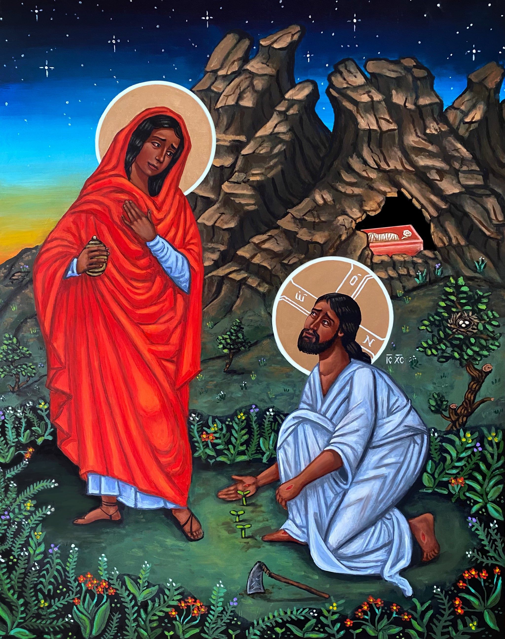 2048x2590 Mary Magdalene and Christ the Gardener Digital Image