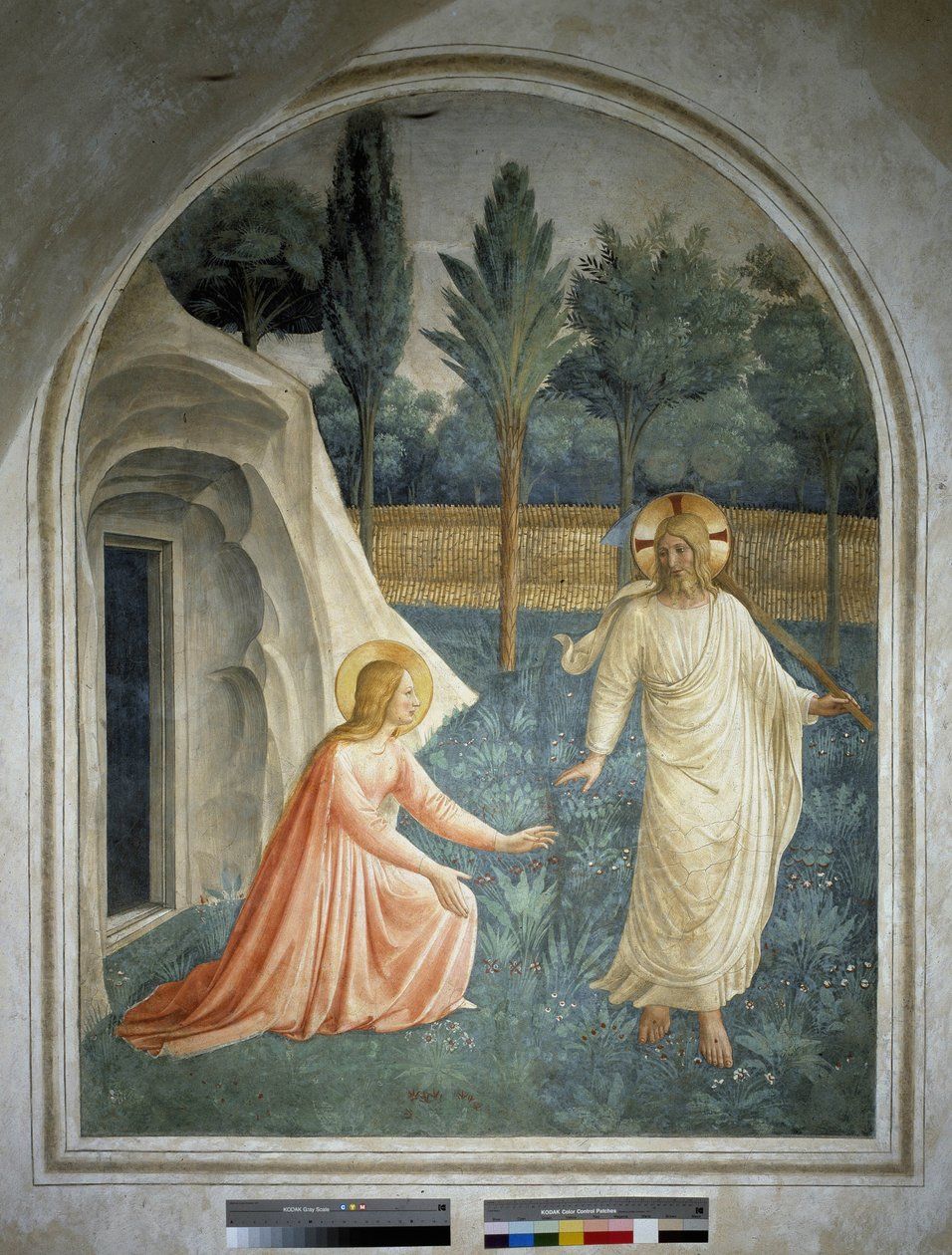 956x1260 Noli Me Tangere. Jesus Christ Resurrected Refuses to Be Touched by Saint Mary Magdalene. Fresco by Guido di Pietro
