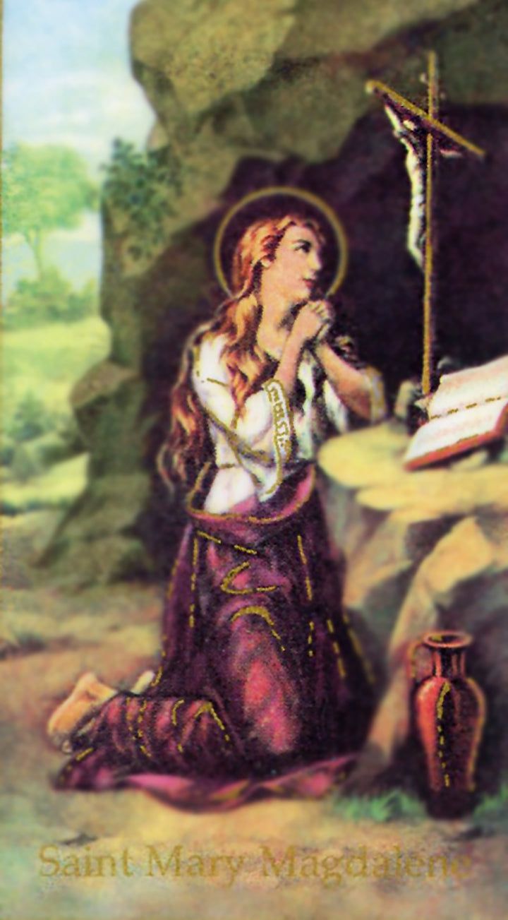 720x1303 St. Mary Magdalene A HOLY CARDS- QUANTITY 25 PRAYER CARDS