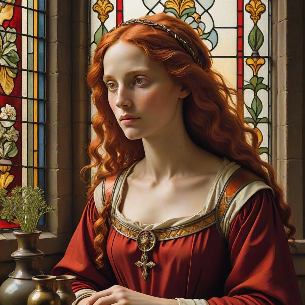 1024x1024 Mary Magdalene in Apothecary: Renaissance Oil Pain