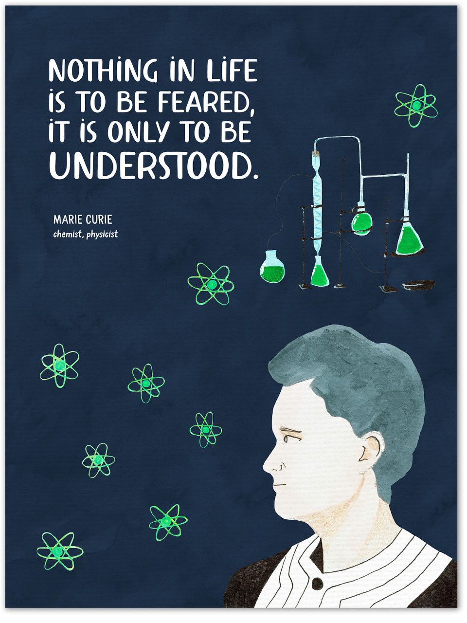 960x1280 Marie Curie Women in Science STEM Art Print