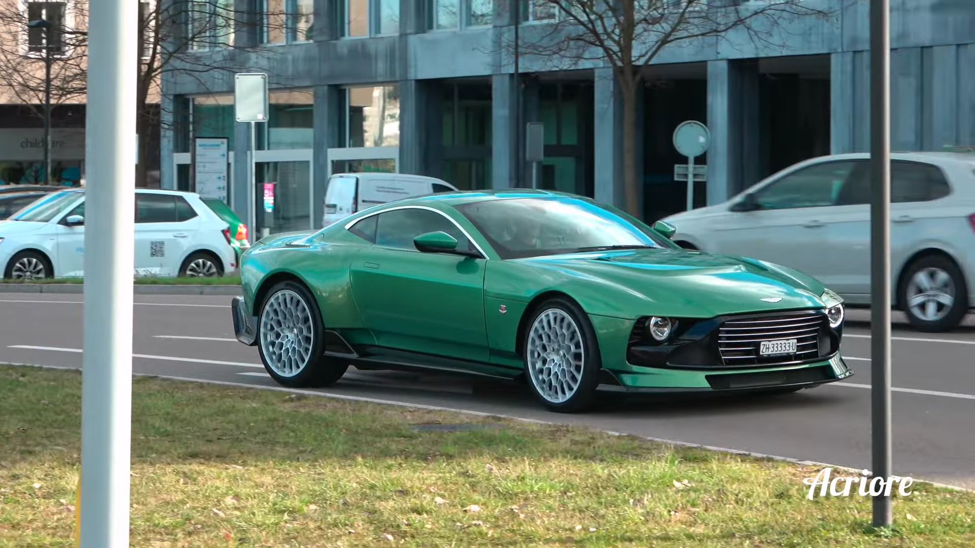 1920x1080 Aston Martin Valour Spotted in Switzerland With Fabulous Green and Black Spec