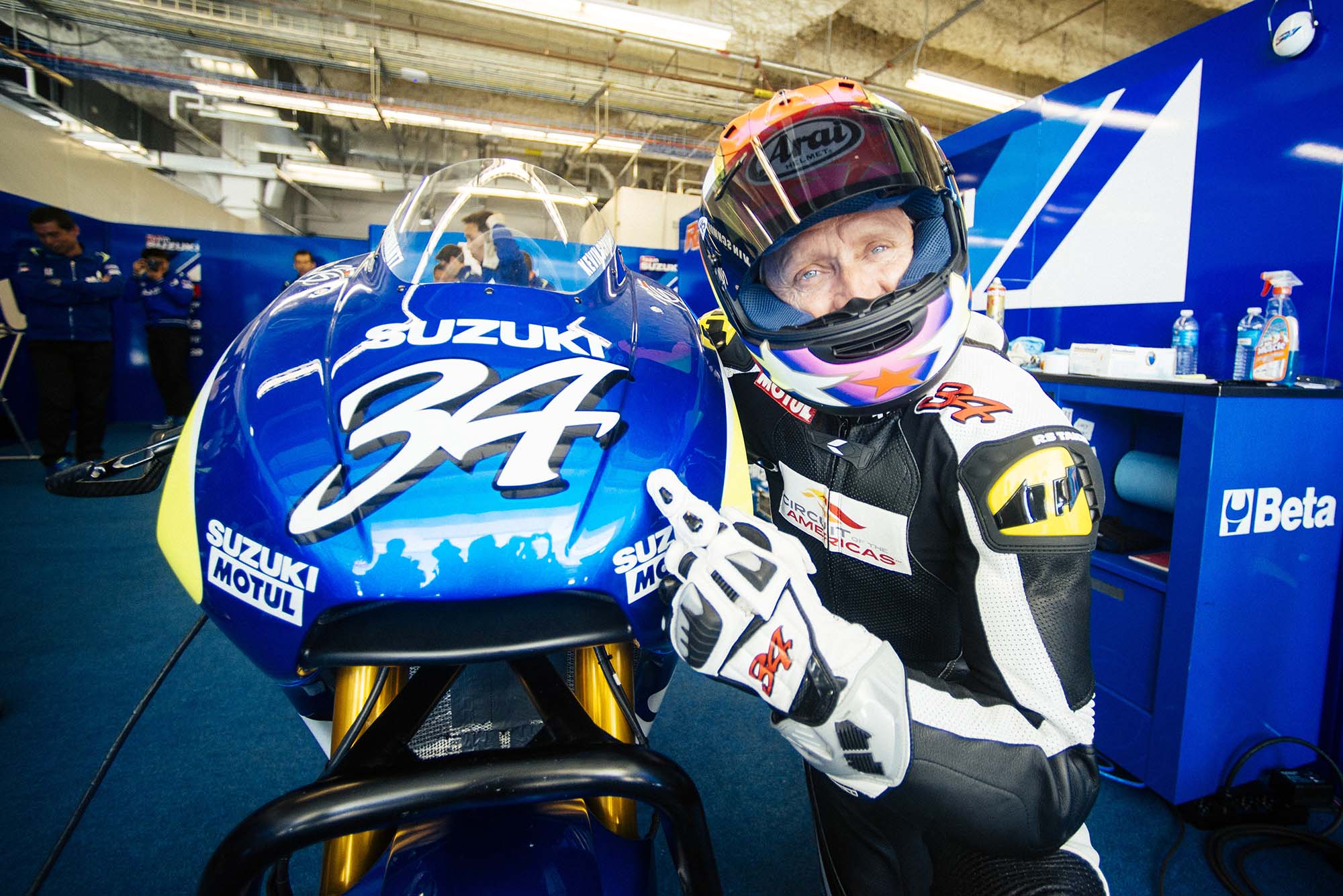 2000x1335 Kevin Schwantz Tests Suzuki XRH 1 MotoGP Bike At COTA, While Randy De Puniet Matches Pace Of Open Bikes & Rubber