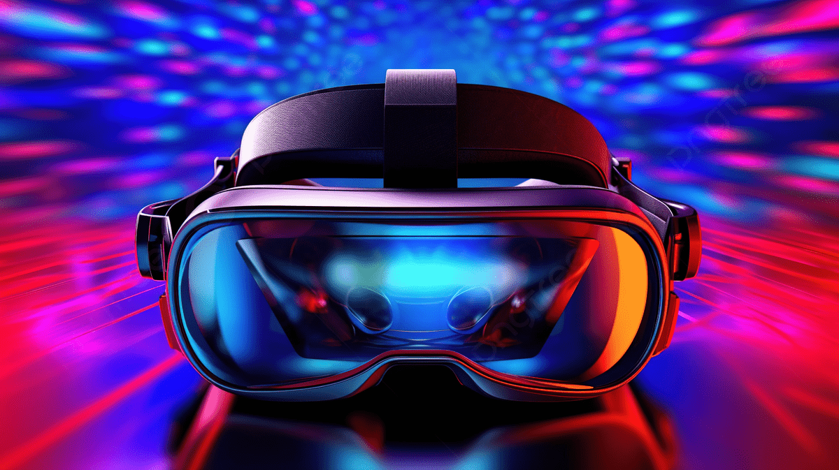 1200x673 Back View Of Contemporary Vr Glasses In A Stunning Abstract Background 3D Render, Virtual, Metaverse, Virtual World Background Image And Wallpaper for Free Download