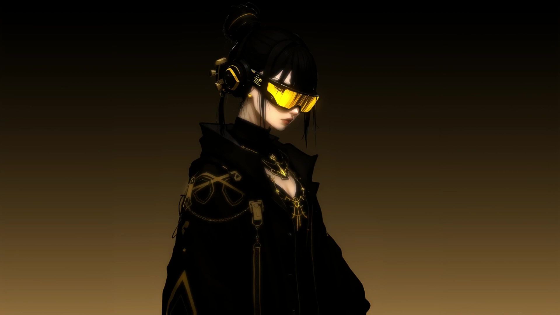 1920x1080 Cyberpunk Girl VR Glasses Live Wallpaper
