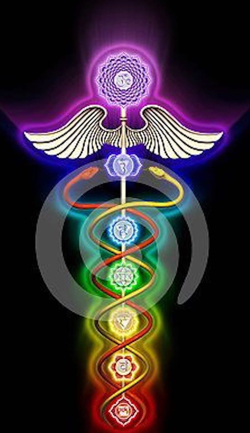 800x1382 Chakras, caduceo, HD phone wallpaper