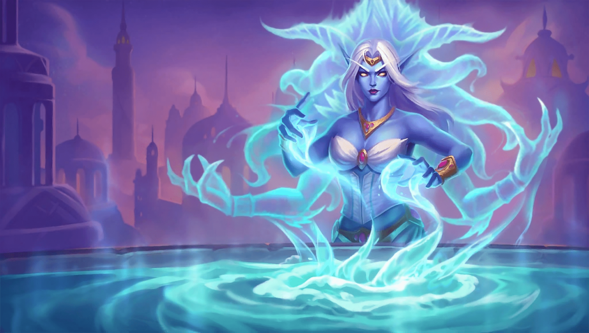 1920x1086 Azshara Hero art, lightly upscaled