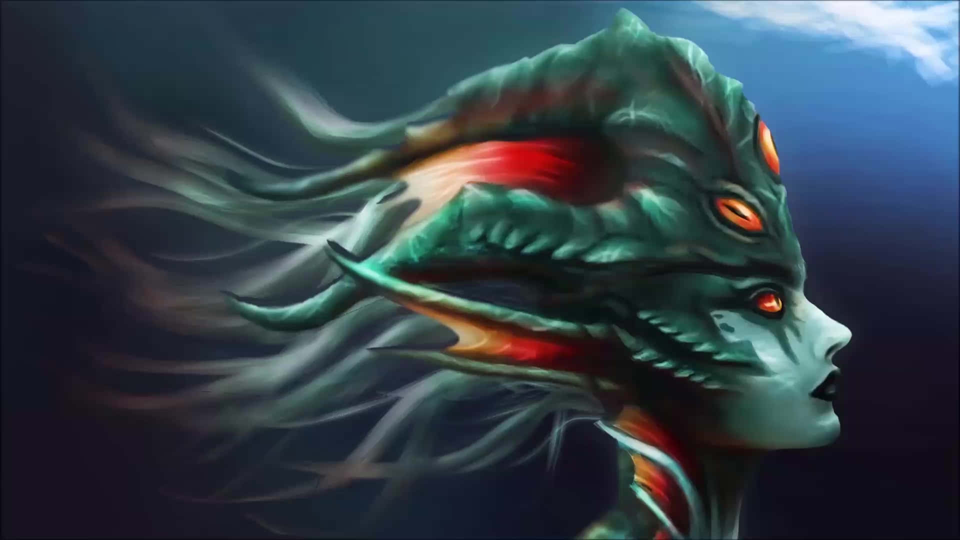 1920x1080 Download Caption: queen Azshara, Supreme Ruler Of The Elves, In Her Resplendent Glory Wallpaper
