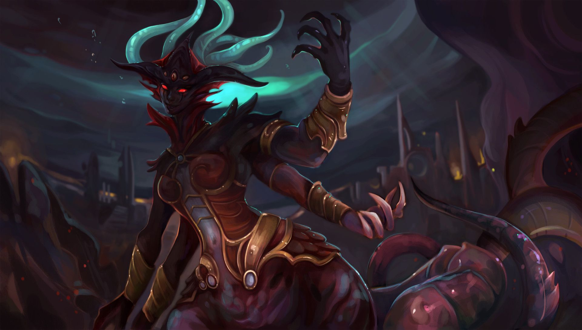 1920x1089 Fan arts de la Reina Azshara desde Battle For Azeroth