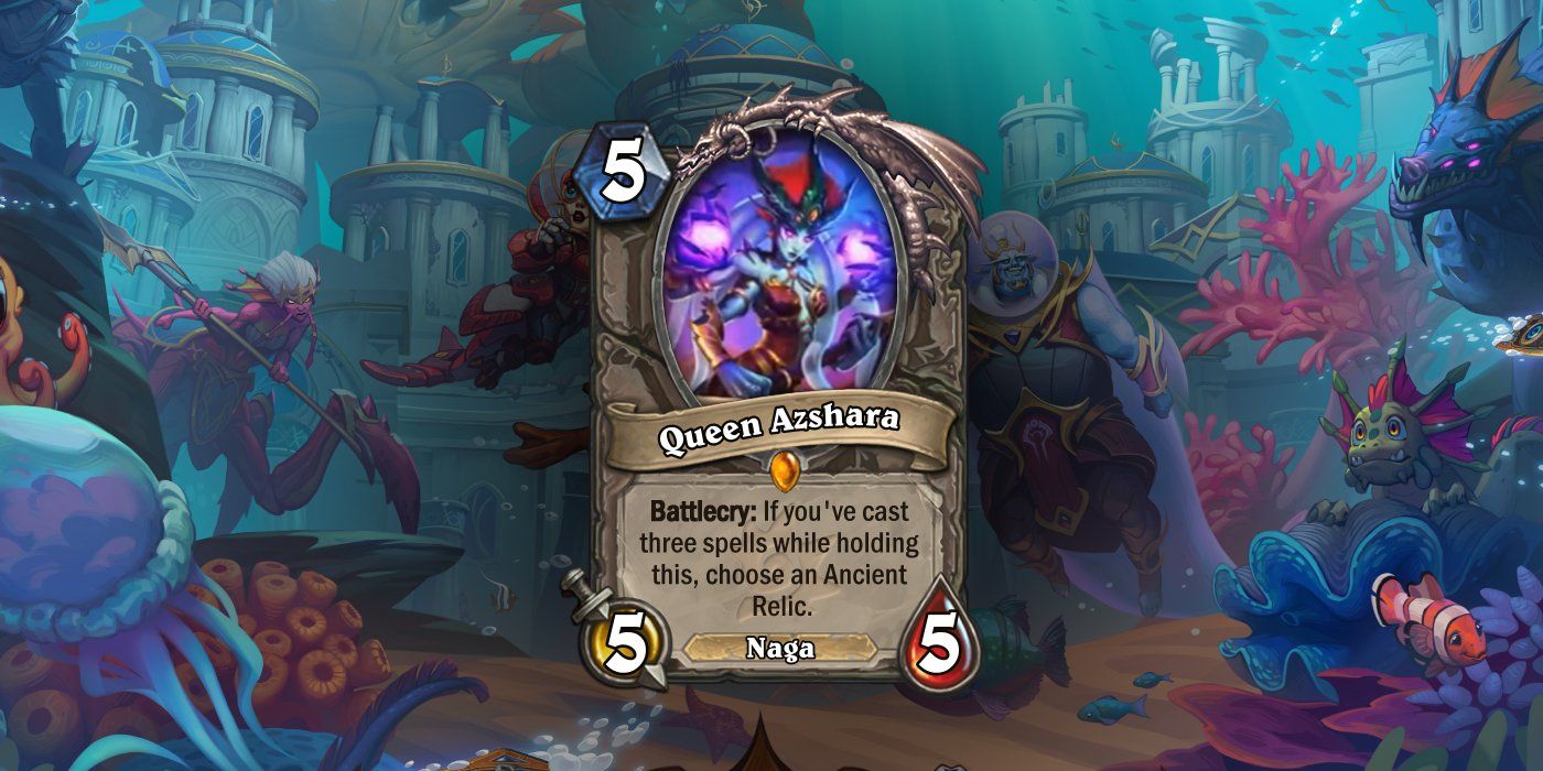 1400x700 Blizzard Reveals the Queen Azshara Legendary Card for Hearthstone's Voyage to the Sunken City Expansion of Games