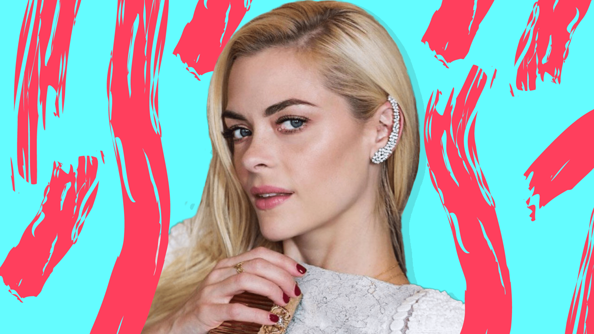 1920x1080 Jaime King Stuns in Winter Jumpsuit at BlogHer Health