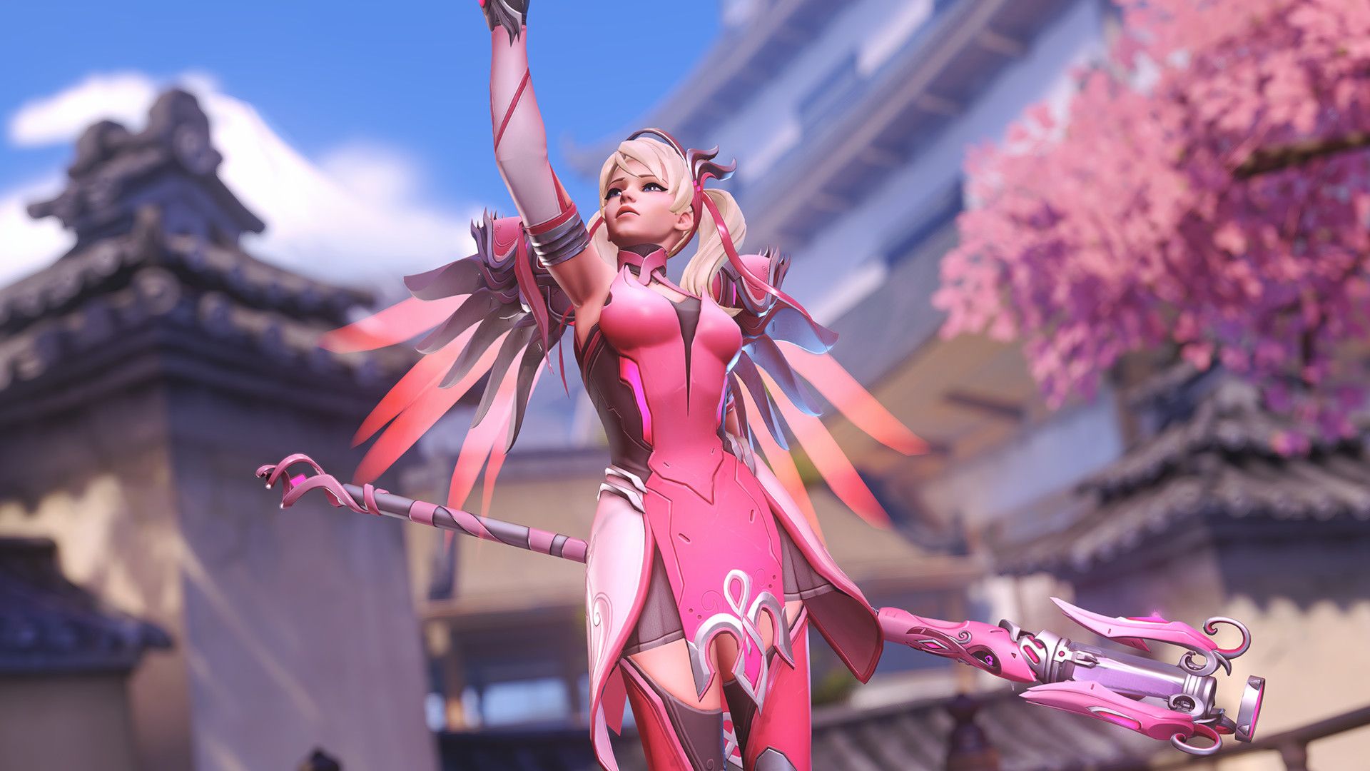 1920x1080 Help fund breast cancer research with Overwatch's Pink Mercy skin