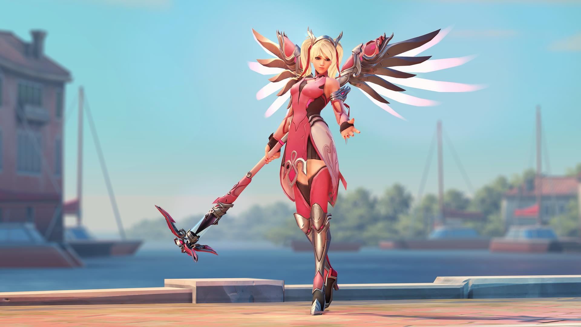 1920x1080 Blizzard Releases Pink Mercy Skin To Raise Money For Breast Cancer Research