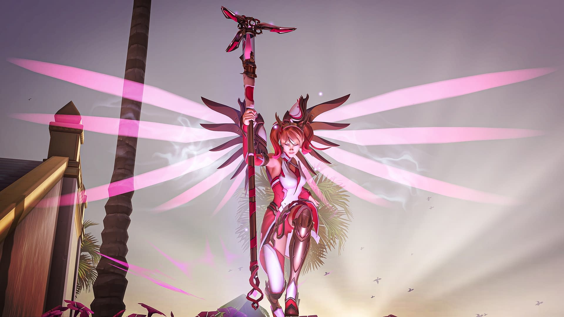 1920x1080 Pink Mercy Returns To Overwatch 2 For BCRF Fundraiser