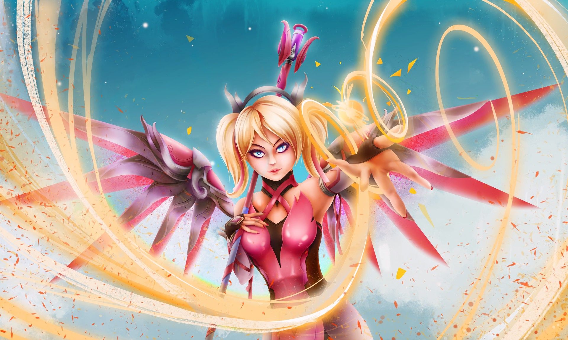 1920x1150 Download Mercy (Overwatch) Video Game Overwatch HD Wallpaper