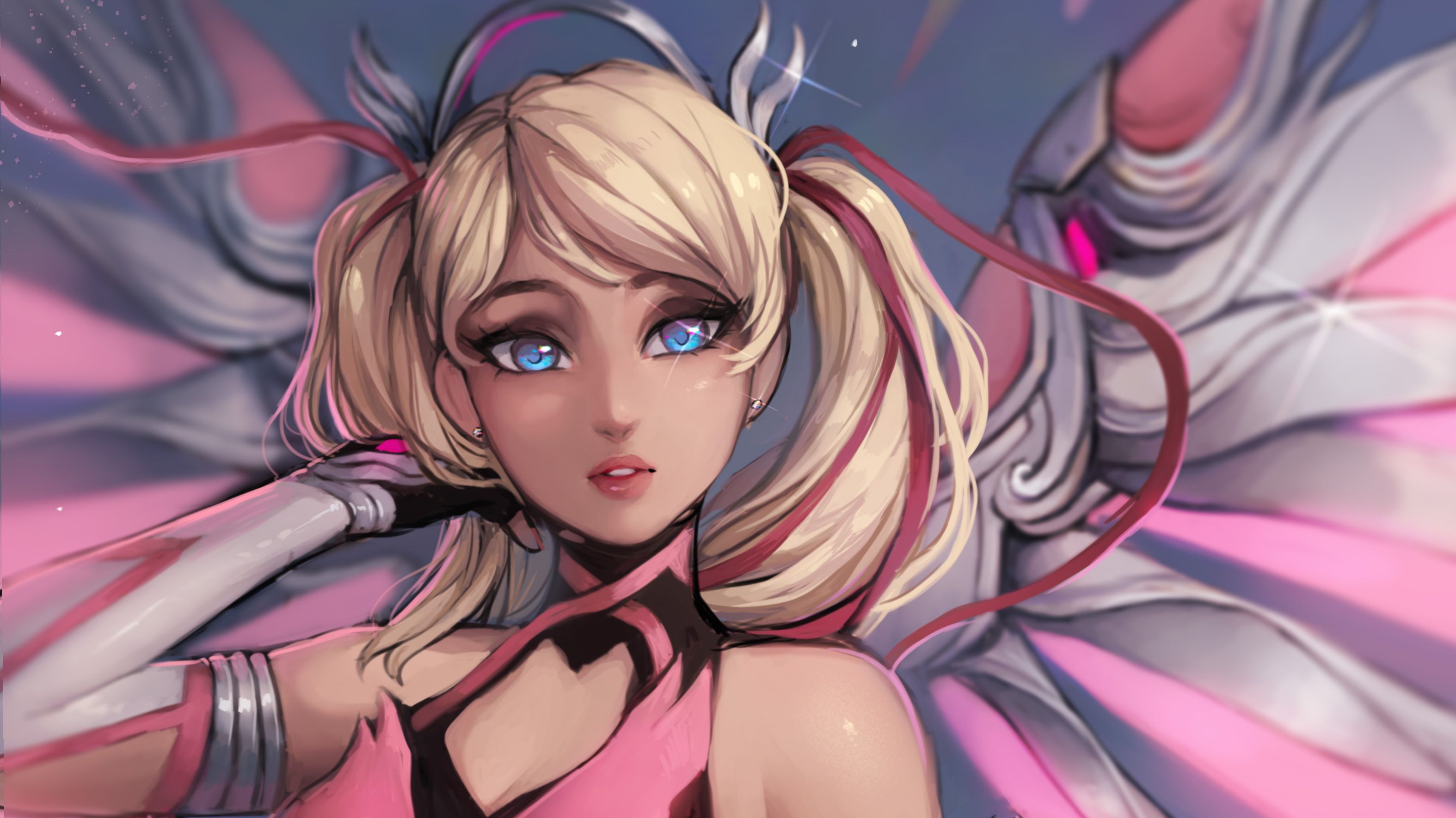 3149x1771 Pink Mercy Overwatch Artwork Wallpaper, 2048x1152 Resolution HD 4k Wallpaper, Image, Background, Photos and Picture