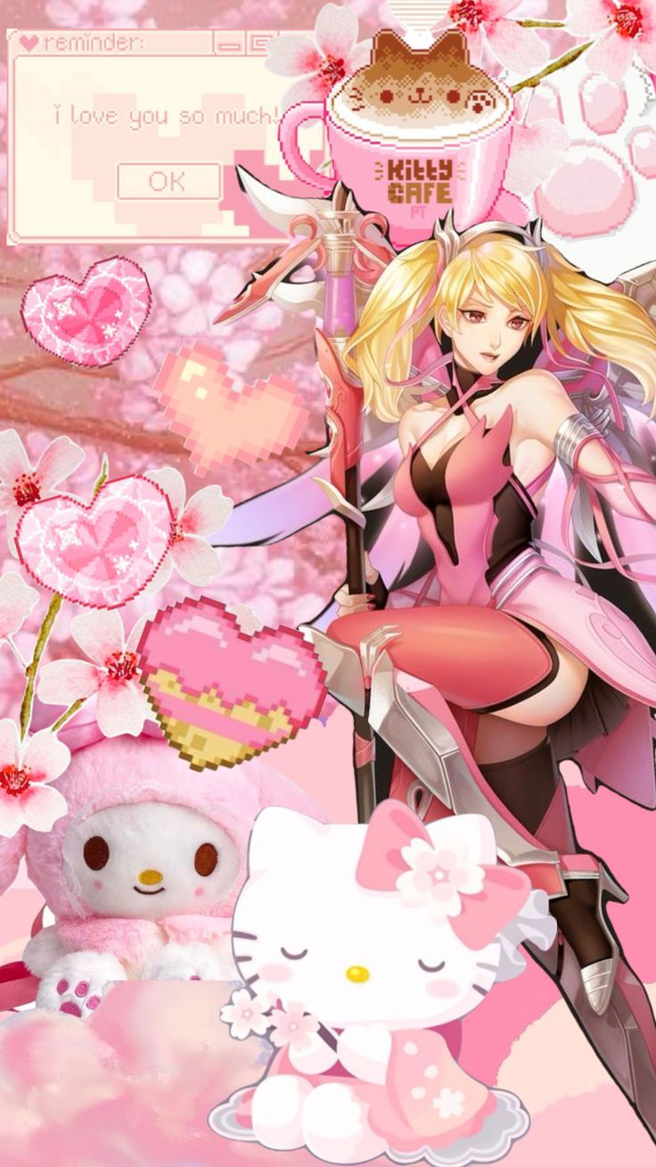 736x1308 pink mercy sanrio overwatch kawaii