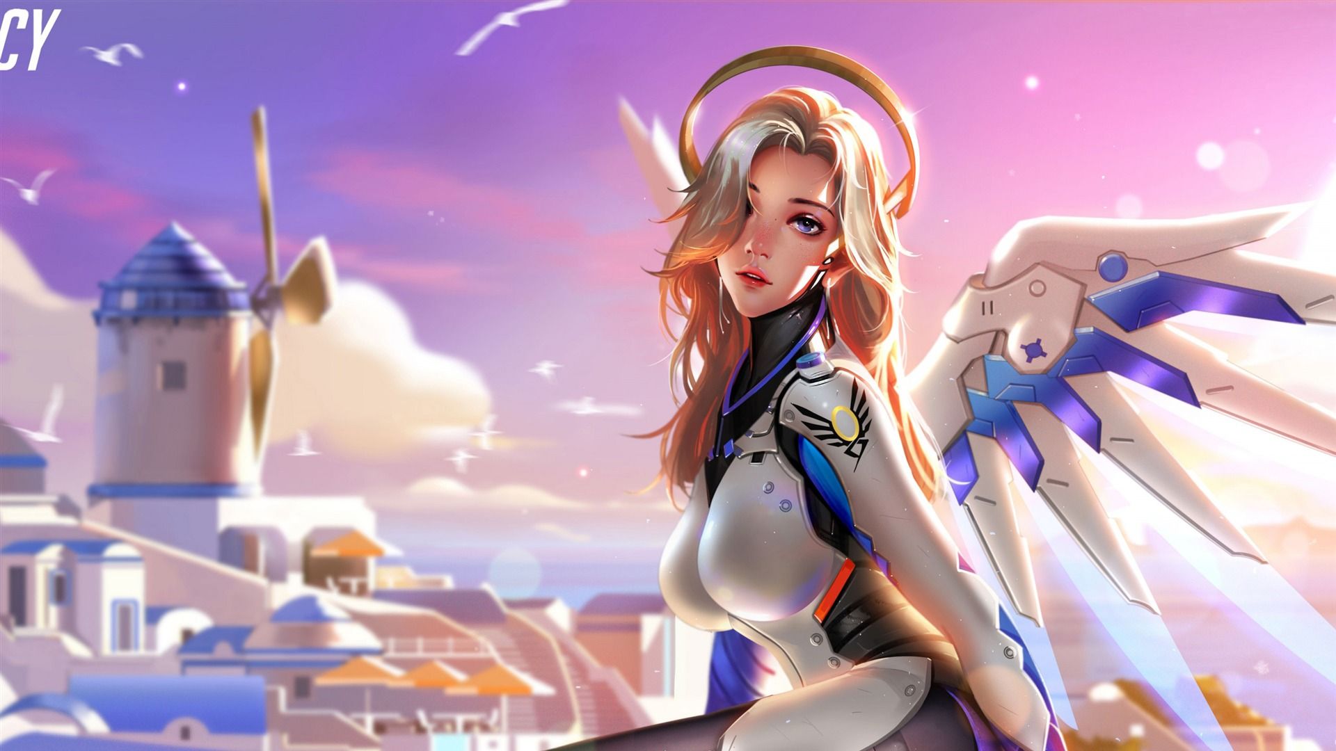 1920x1080 Mercy Overwatch 2017 Game HD Wallpaper