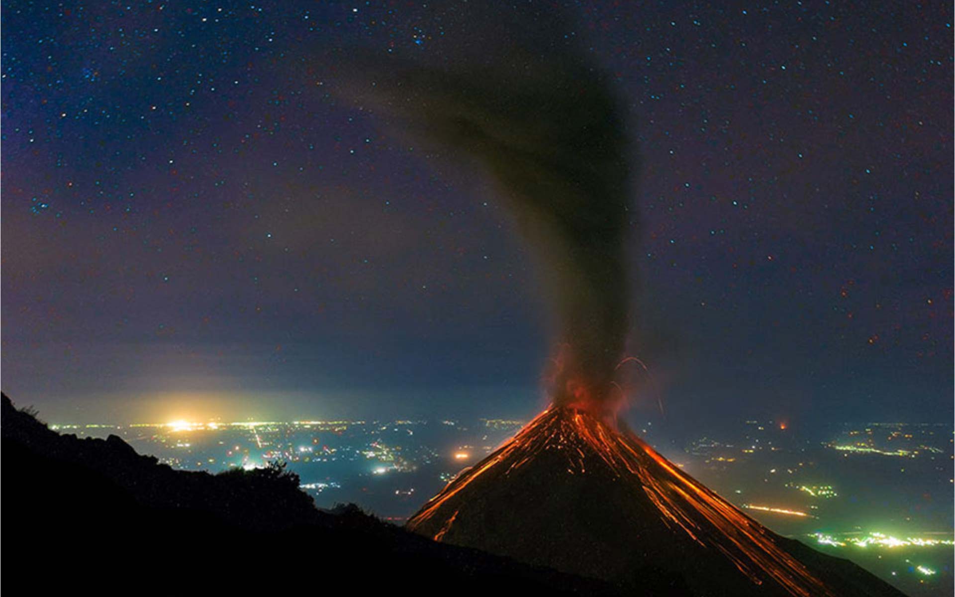 1920x1200 Estrellas y Fuego Wallpaper