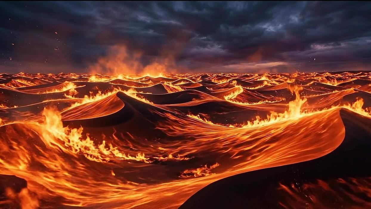1244x700 A large field of fire and smoke in