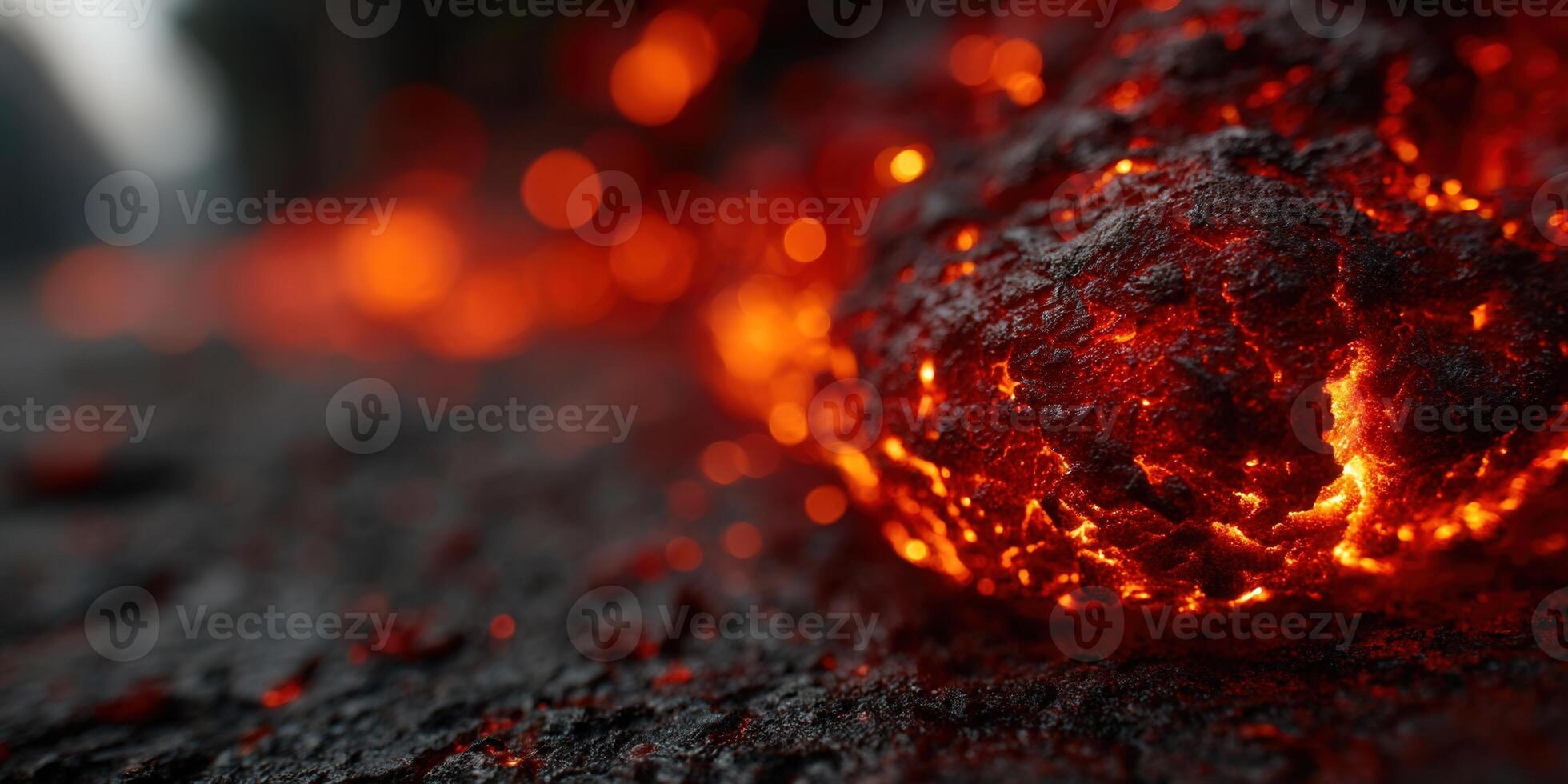 1960x980 A Mesmerizing Close Up Of Fiery Lava Rock, Revealing The Intense Heat And Texture