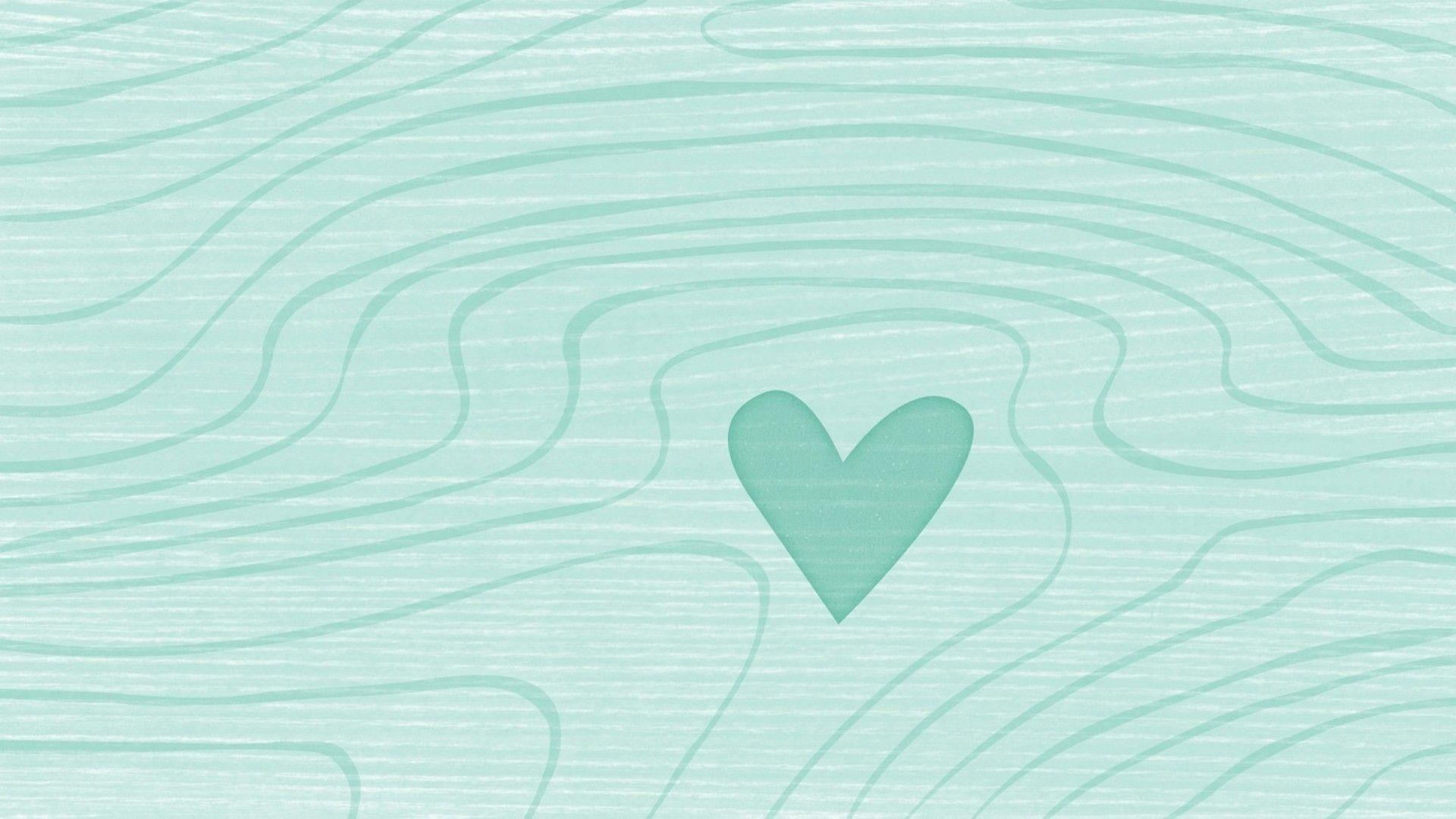 Wallpaper Green Heart Cute Green Aesthetic Background - Alla tok