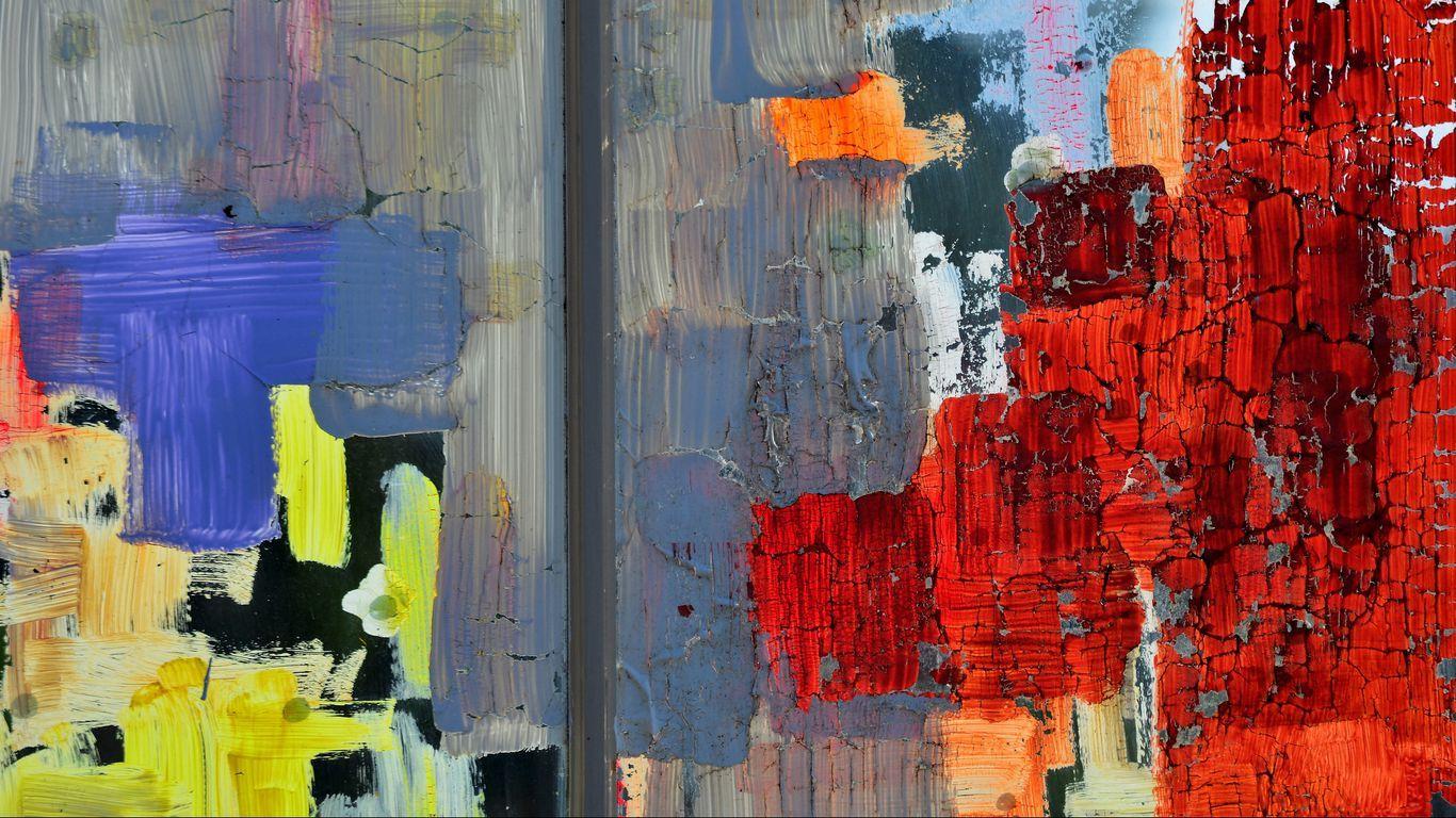 1366x768 Download wallpaper 1366x768 abstract, paint, stain tablet, laptop