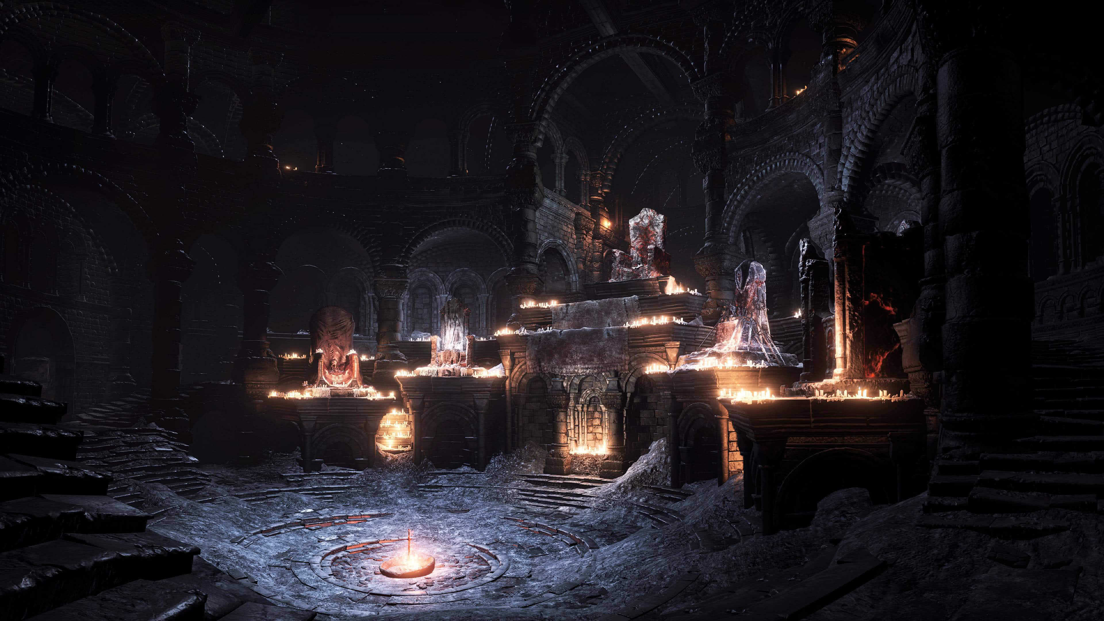 3840x2160 Dark Souls 3 Firelink Shrine UHD 4K Wallpaper