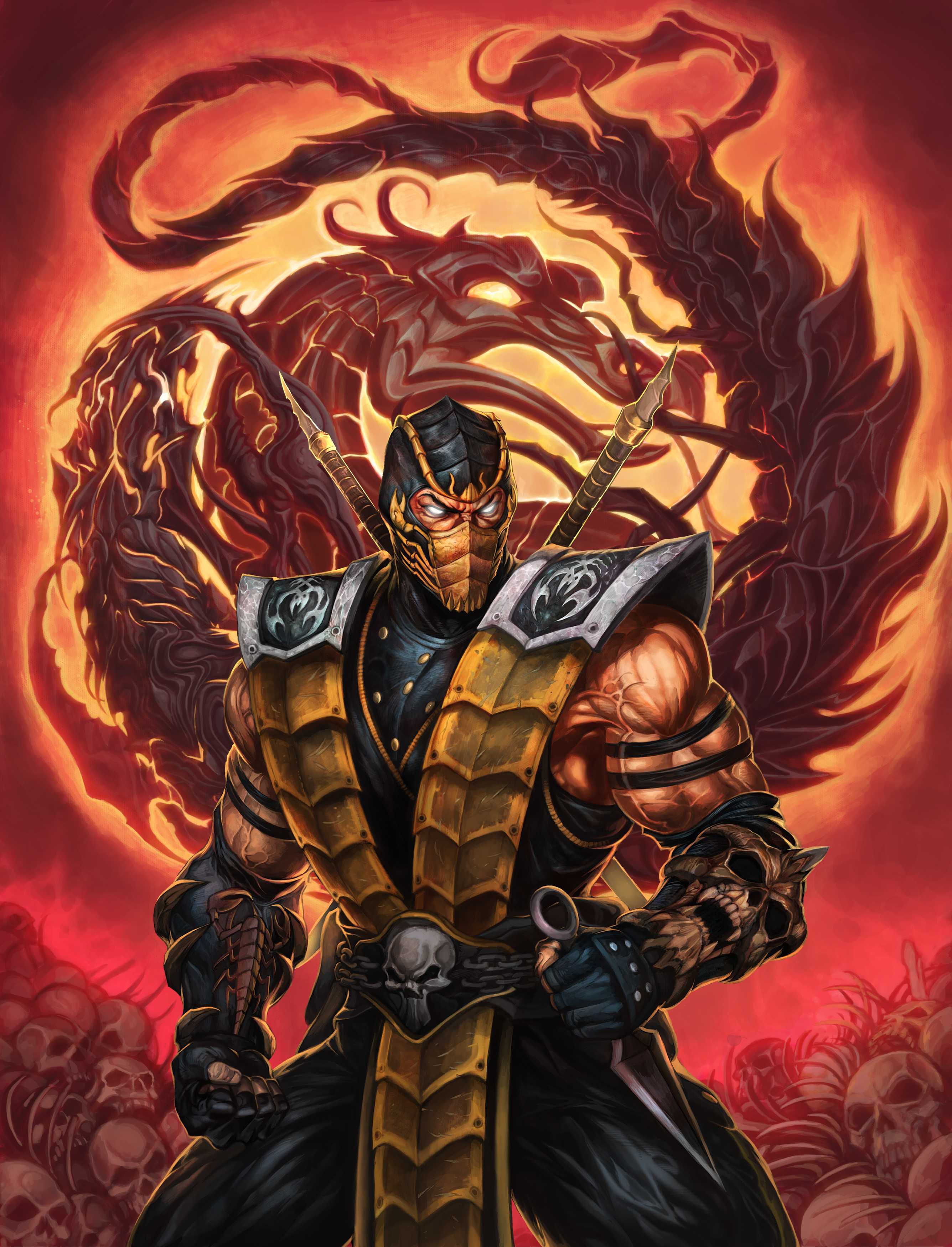 2672x3500 Picture Of Mortal Kombat Characters HD Pics Wallpaper Scorpion