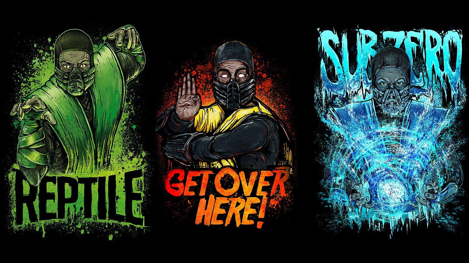 1920x1080 Three Mortal Kombat Characters illustration HD wallpaper. Wallpaper