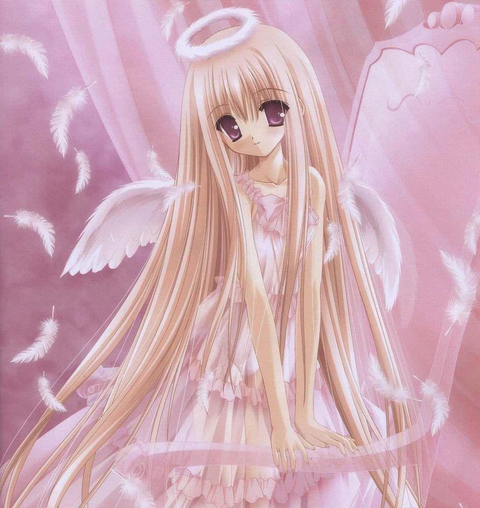 404470 anime anime girl angel wings long hair white hair dress white  dress wallpaper full hd 1667x3000  Rare Gallery HD Wallpapers