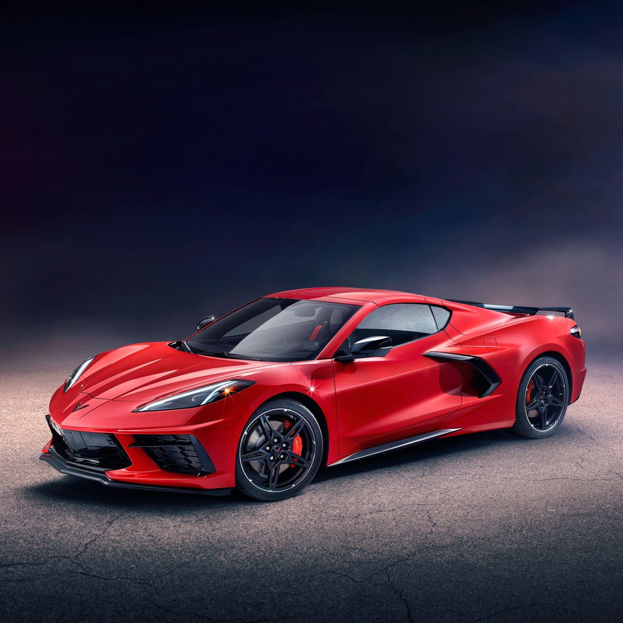 2048x2048 Chevrolet Corvette Stingray C8 Front iPad Air HD 4k