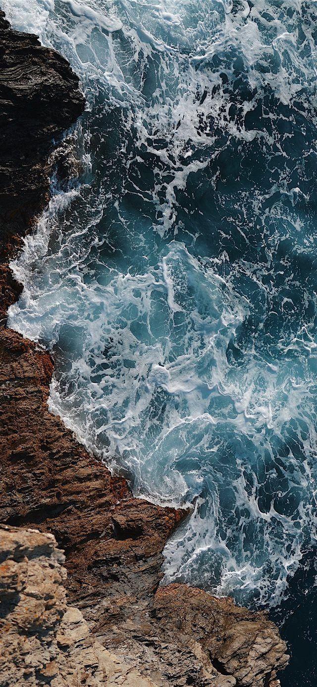640x1385 wild blue sea iPhone X Wallpaper. Hintergrundbilder iphone