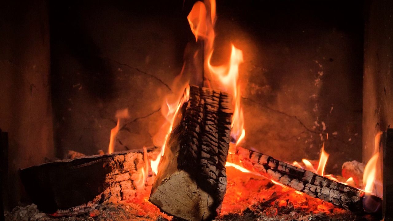 1280x720 Fireplace, Christmas