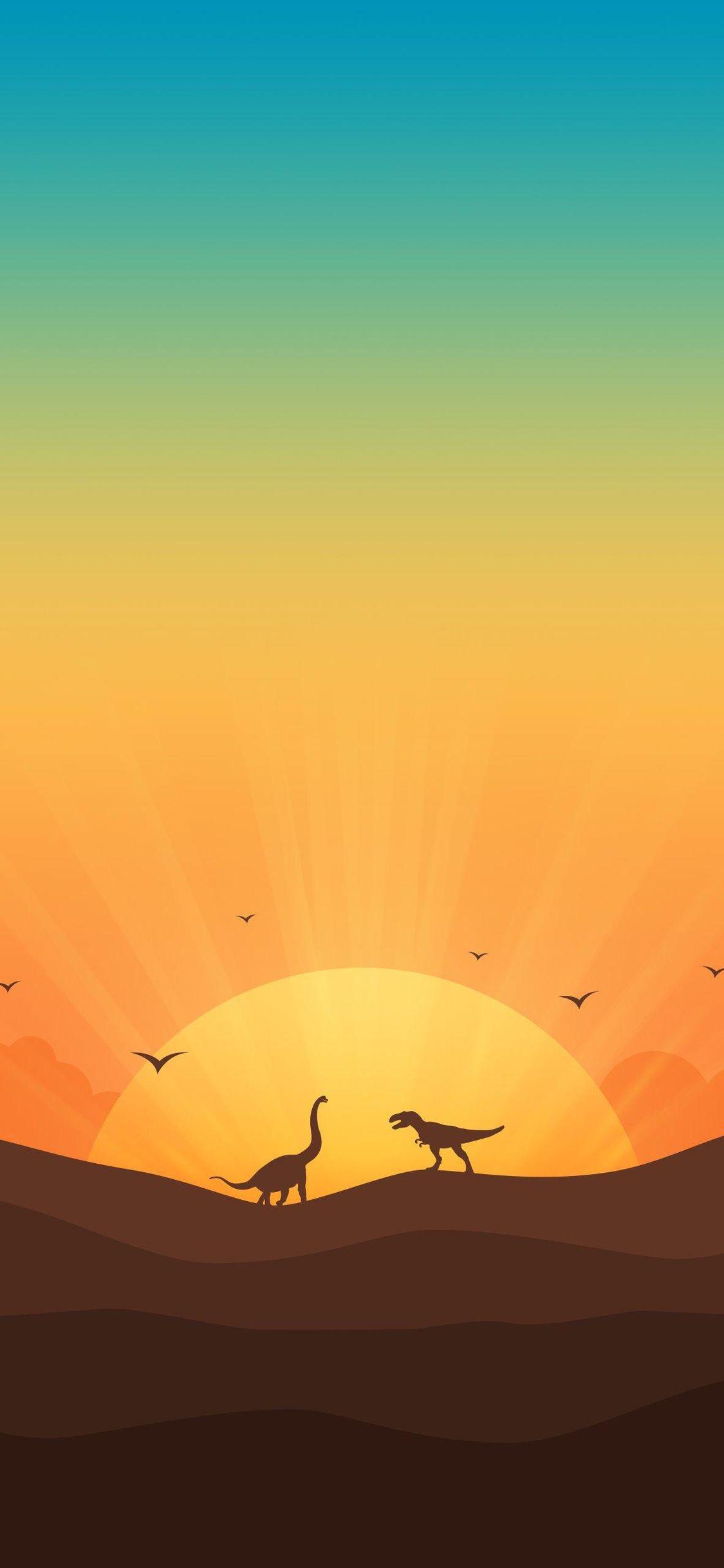 1125x2436 Dinosaur Minimal Morning 4k iPhone XS, iPhone iPhone X