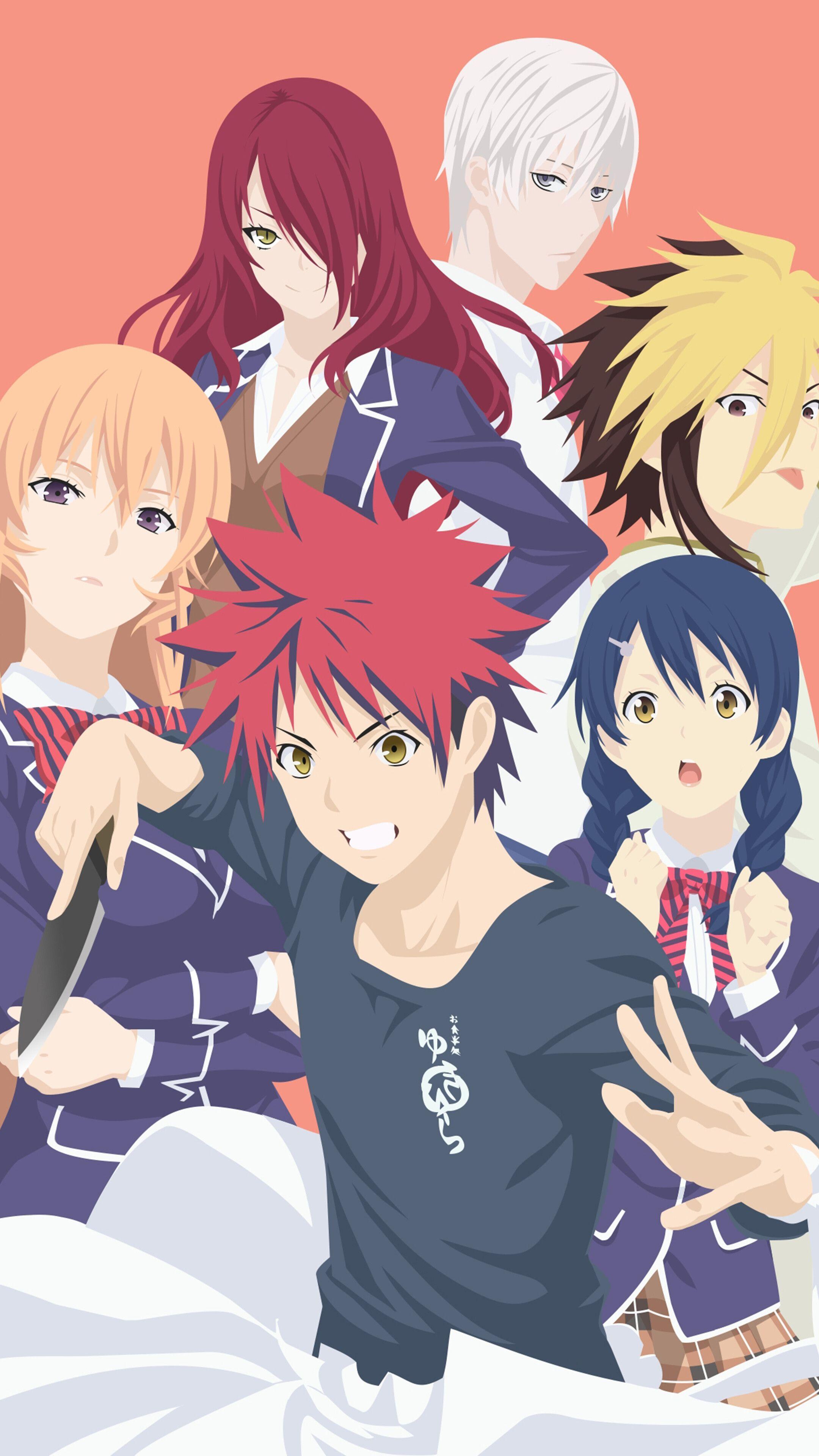 2160x3840 Food Wars, Minimalist, Anime .