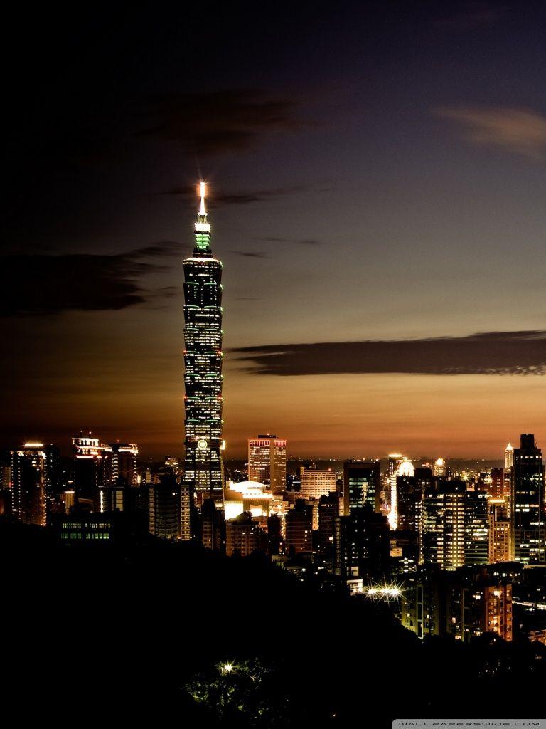 768x1024 Taipei 101 At Night Ultra HD Desktop Background Wallpaper for 4K