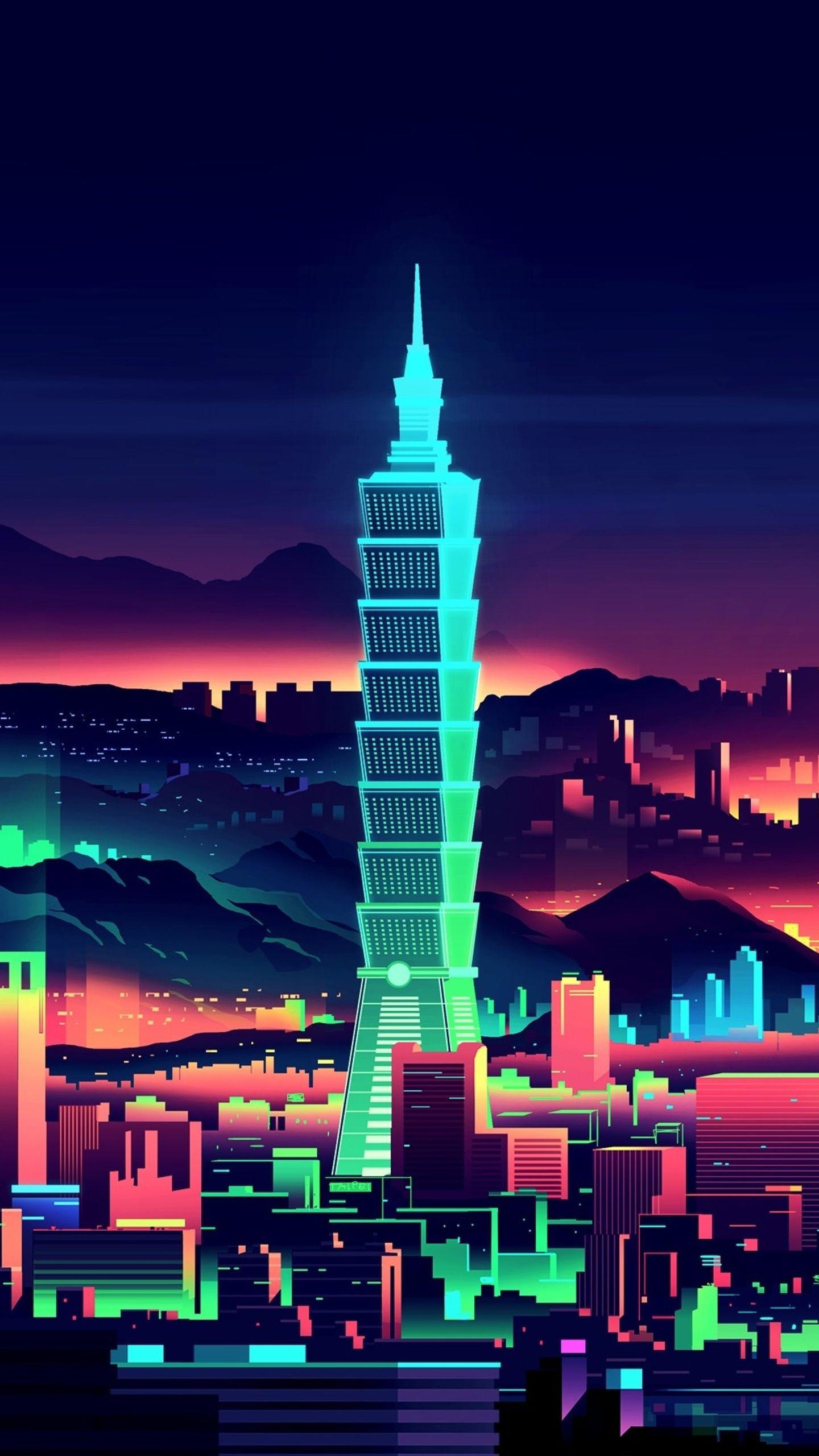 1440x2560 Taipei City Taiwan Minimalist Samsung Galaxy S S7