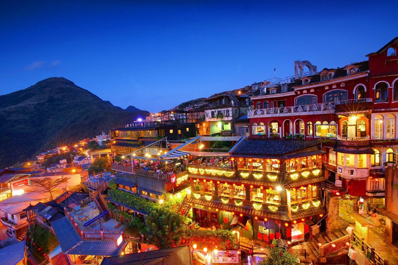 1280x853 Wallpaper Taiwan China New Taipei night time Cities Houses