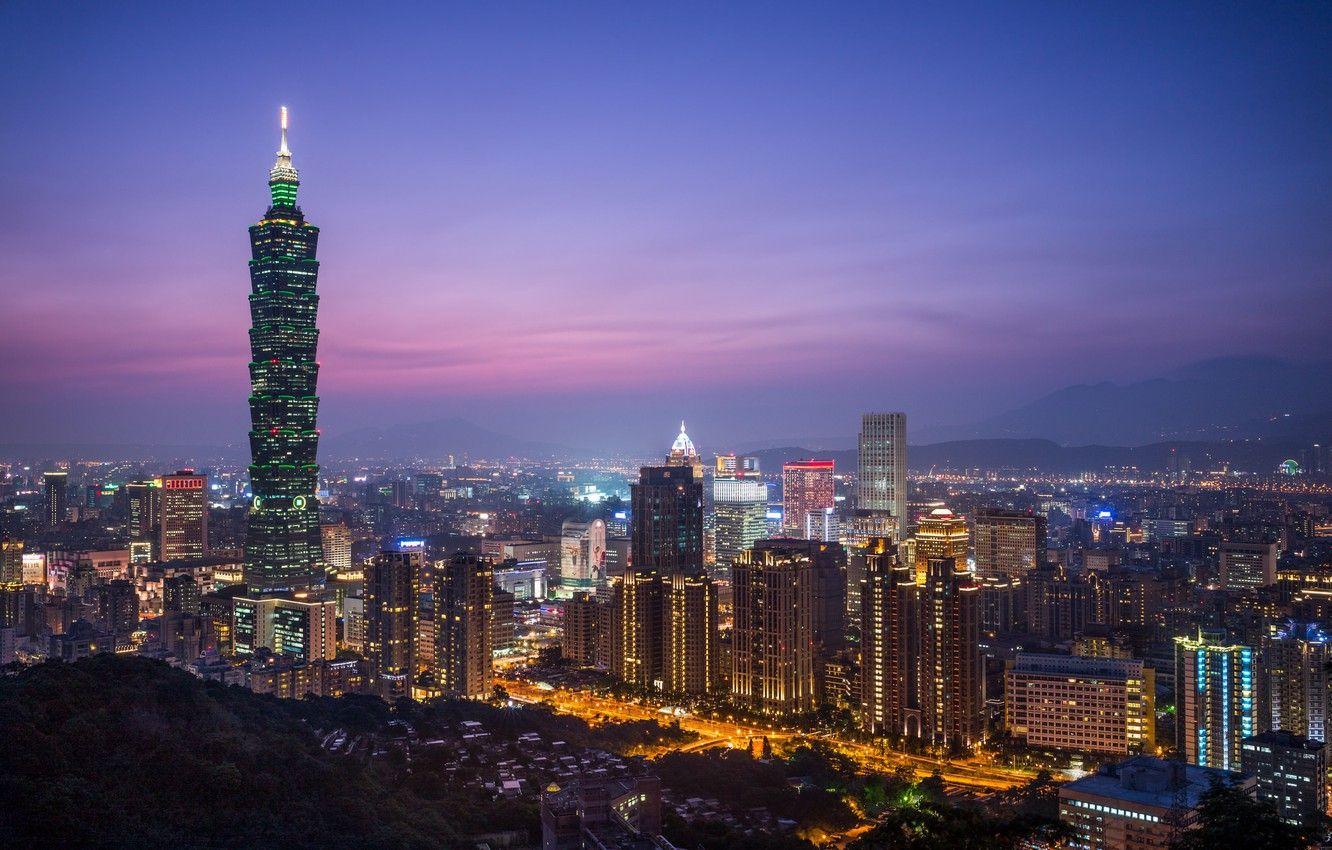 1332x850 Wallpaper the sky, night, the city, lights, view, building, tower