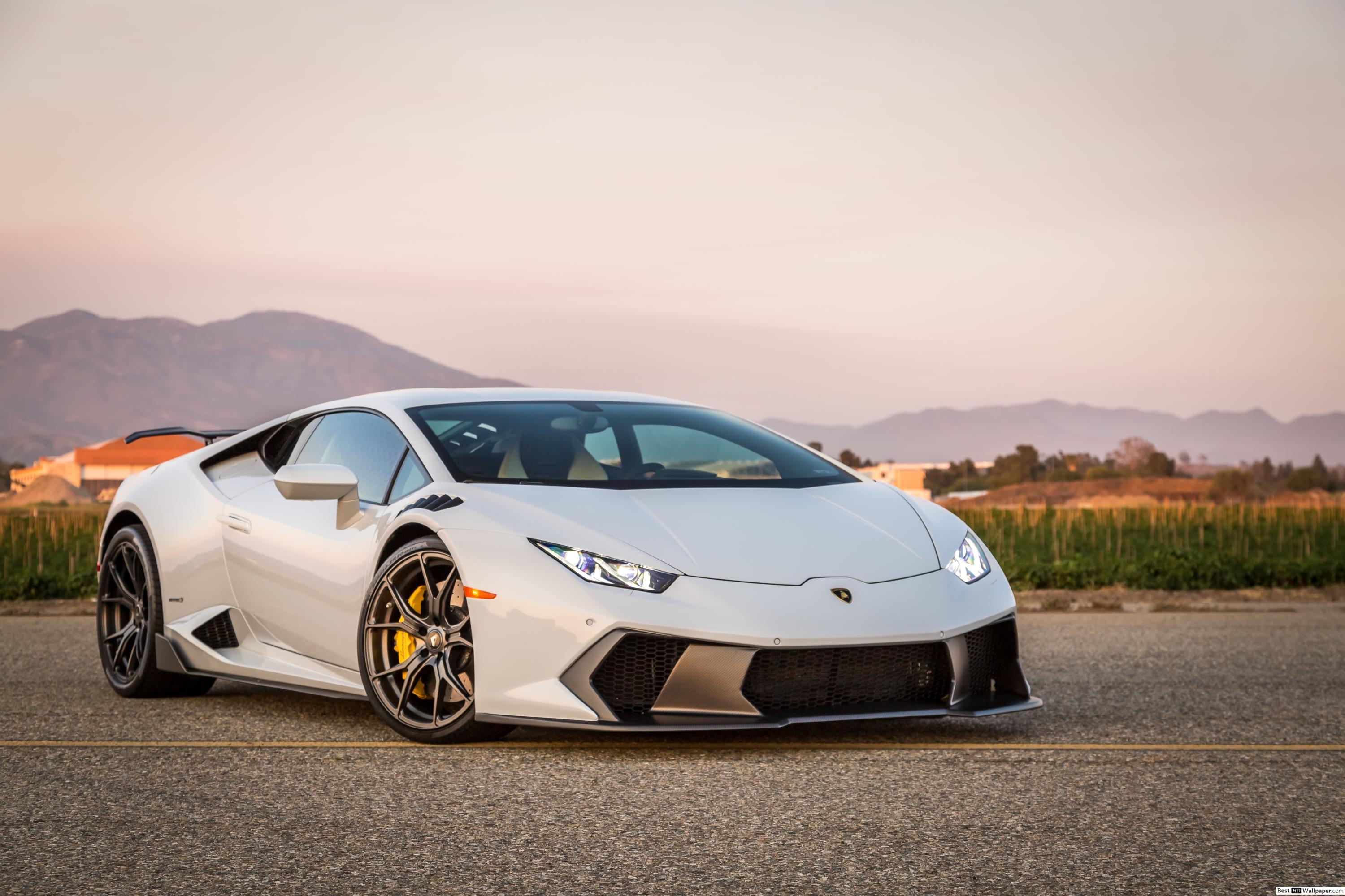3000x2000 White Lamborghini Huracan HD wallpaper download