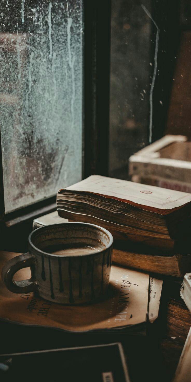 736x1472 In a castle's library. Coffee wallpaper iphone
