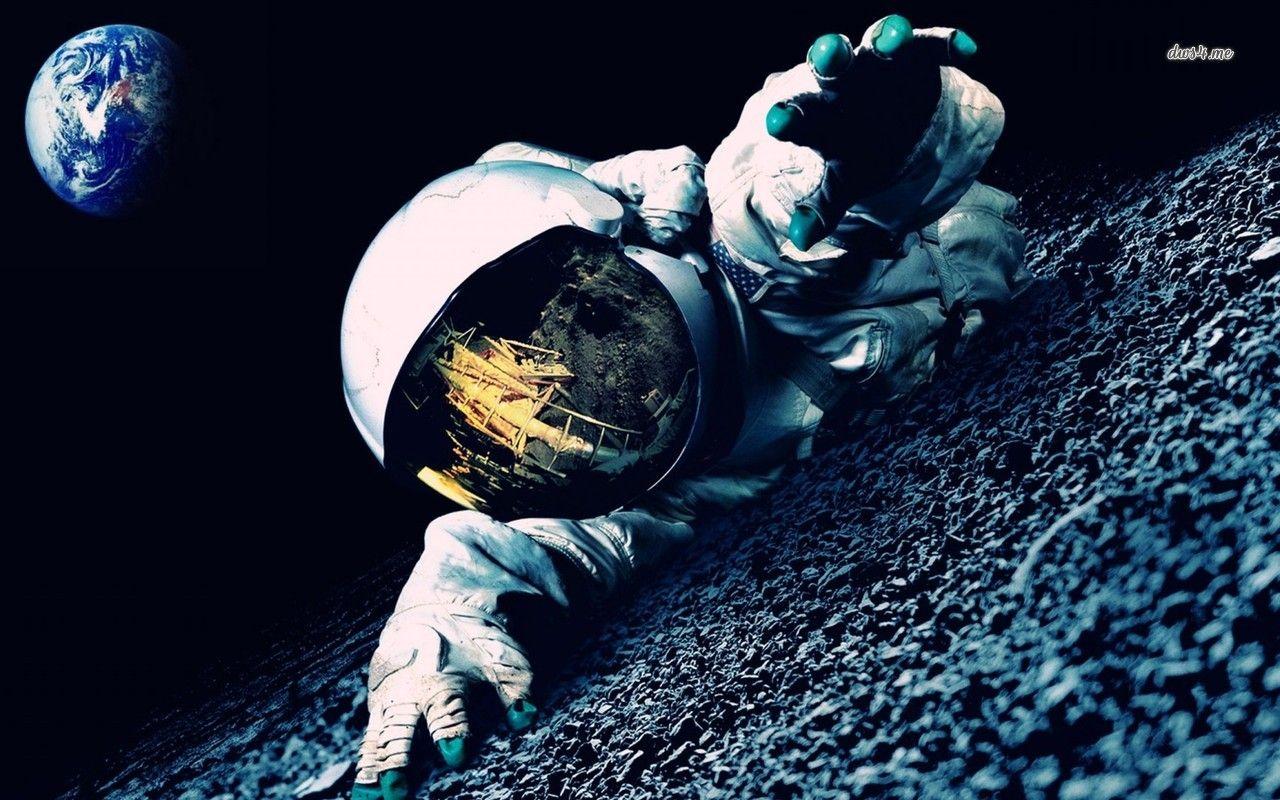 1280x800 3D Astronaut Drink Beer Wallpaper