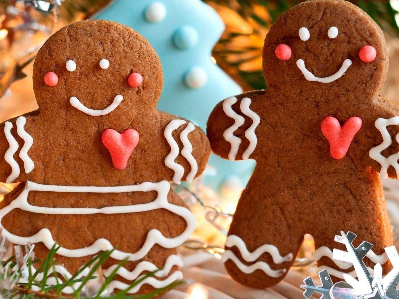 1400x1050 Free download Cookies Figurines Baking Christmas Food Winter HD