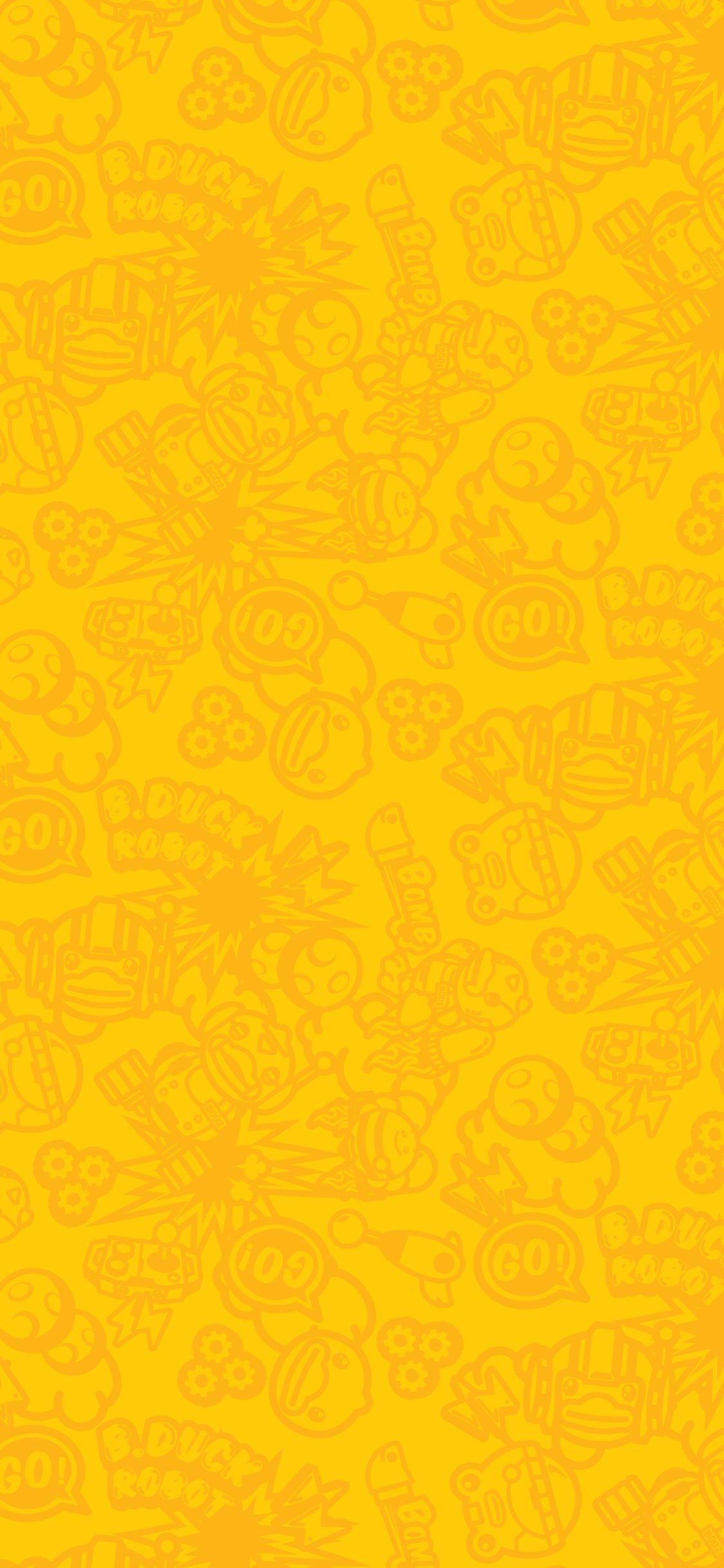1125x2436 Yellow Wallpaper HD