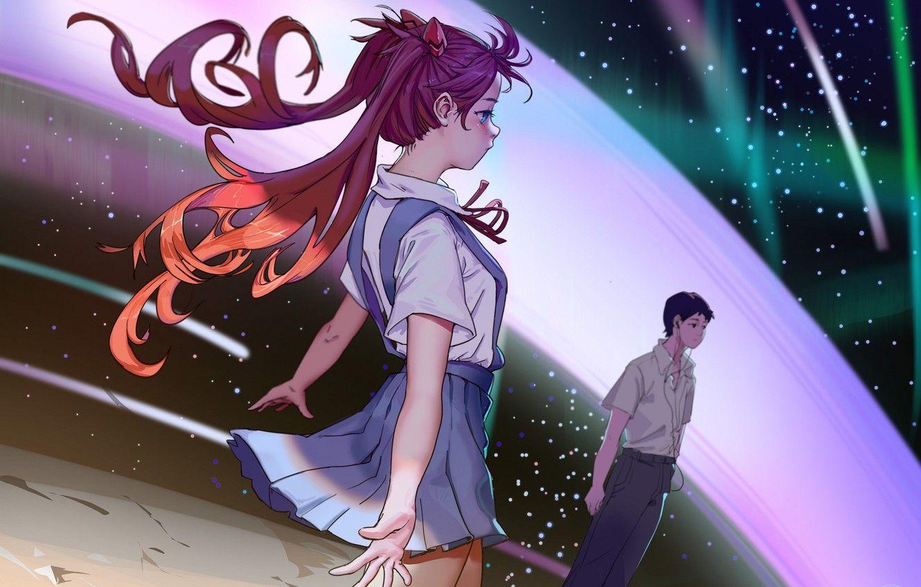 1332x850 Wallpaper Evangelion, Evangelion, Asuka Langley Sohryu Shinji