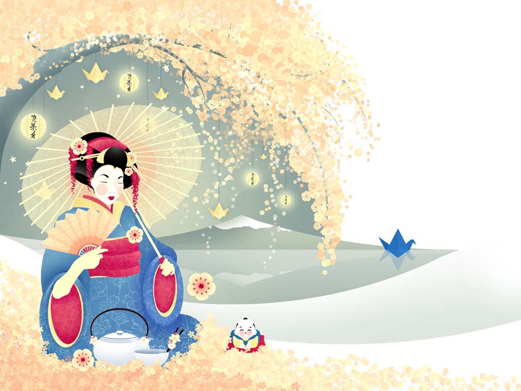 1024x768 Traditional Japanese Wallpaper