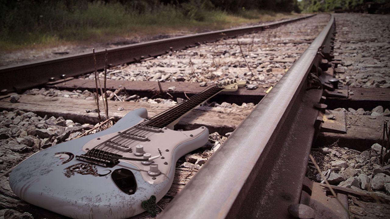 1280x720 Desktop Wallpaper Guitar Rails Railroads