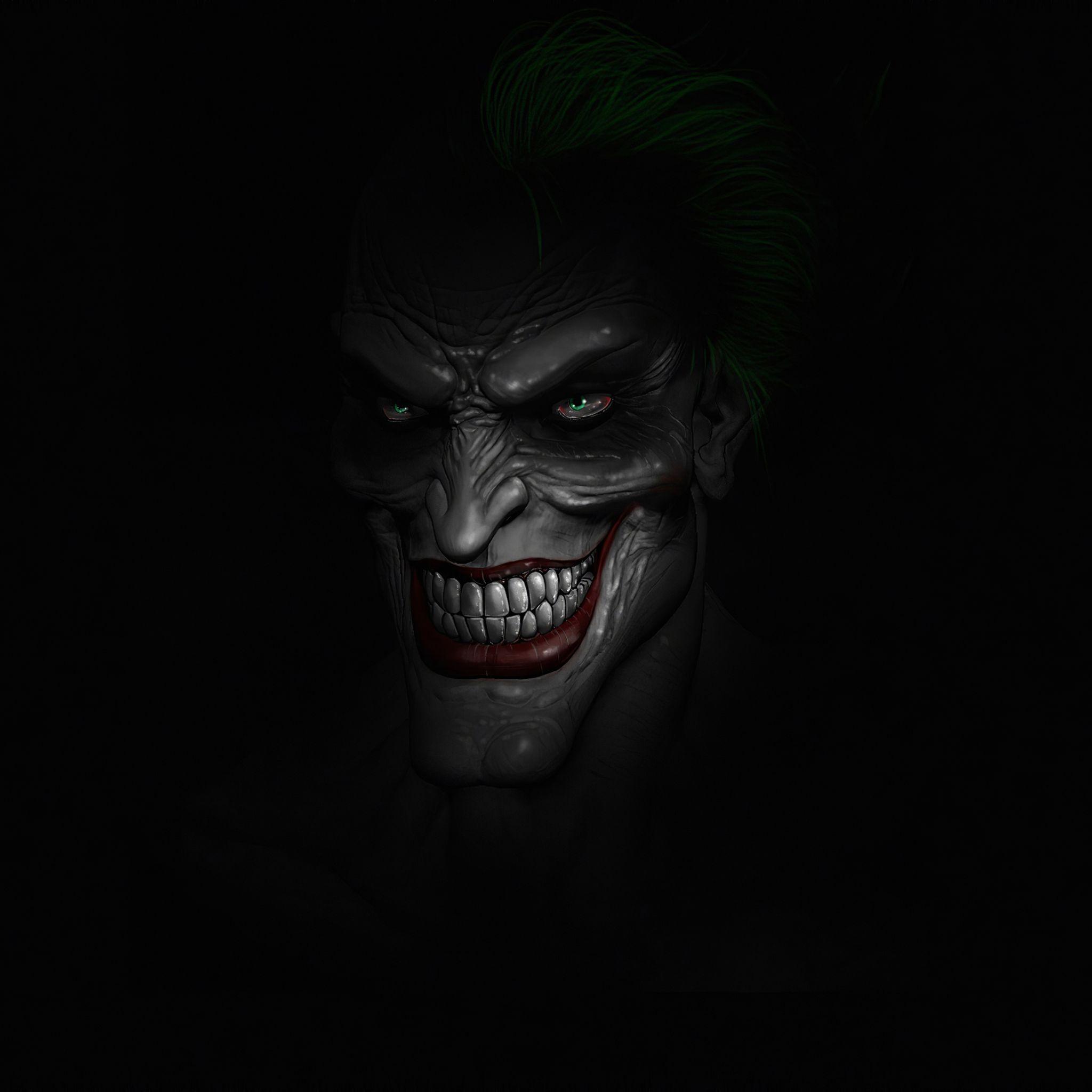 2048x2048 Scary Joker Minimal 4K iPad Air Wallpaper, HD